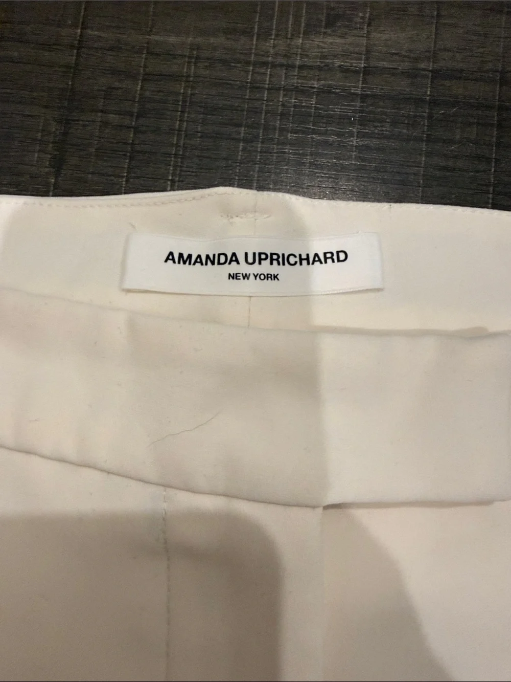 Amanda Uprichard Cream Tailored Shorts